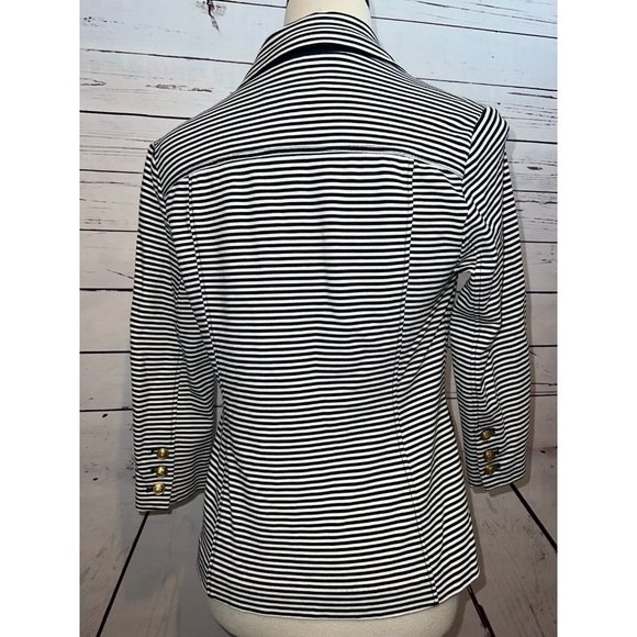 Cabi Small Blazer Suit Life Jacket Small Style 823 Nautical Stripe Anchor - Picture 3 of 12